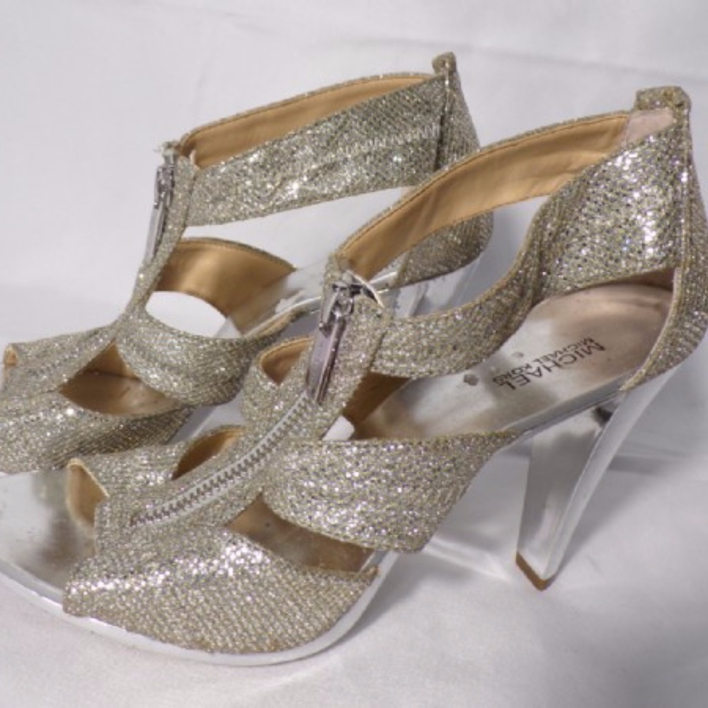 Michael Michael Kors Silver Zip Front 4" High Heel